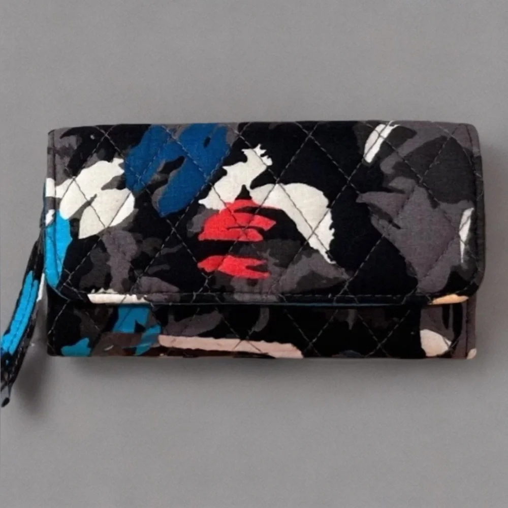 Vera Bradley Splash Floral Small Wallet/Wristlet (missing crossbody strap) EUC